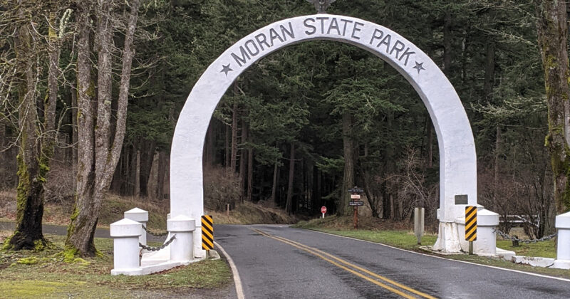 Entrance to Moran State park. 