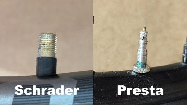 Examples of schrader and presta valves