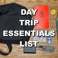 Day trip essentials list