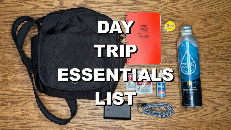 Day trip essentials list